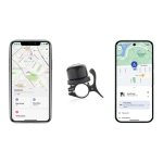 Sonnette de vélo avec localisateur compatible Apple et Android IPX5 couleur noir sixième vue