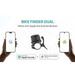 Sonnette de vélo avec localisateur compatible Apple et Android IPX5 couleur noir septième vue
