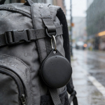 Localisateur écologique avec Bluetooth, alerte de perte et son 100 dB couleur noir vue d'ambiance