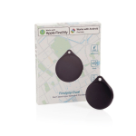Localisateur écologique avec Bluetooth, alerte de perte et son 100 dB couleur noir vue avec boîte