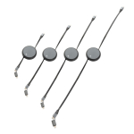 Câble rétractable 2 en 1 en aluminium recyclé, charge et données 240 W couleur noir deuxième vue