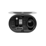 Set écologique de câbles de charge rétractables, multi-ports 60 W couleur noir septième vue