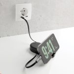 Set écologique de câbles de charge rétractables, multi-ports 60 W couleur noir vue d'ambiance