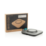 Base de charge sans fil magnétique 25 W avec câble USB-C couleur gris deuxième vue avec boîte