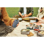 Gobelet isotherme 340 ml en verre avec housse en silicone Black & Blum couleur gris