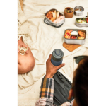 Gobelet isotherme 340 ml en verre avec housse en silicone Black & Blum couleur gris