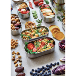 Set de boîtes hermétiques avec couvercle-planche Black & Blum 1 L couleur gris vue d'ambiance 2