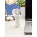 Ventilateur portable écologique et rechargeable 2 W 1 200 mAh couleur blanc vue d'ambiance