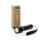 Lampe torche rechargeable écologique avec dragonne 1 W 500 mAh couleur noir vue avec boîte