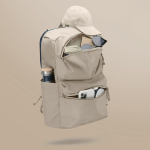 Sac à dos convertible antivol à fermeture éclair 22 L 16” couleur gris