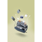 Trousse de voyage 2,5 L à ouverture coquille, 8” couleur bleu marine vue d'ambiance