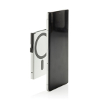 Porte-cartes magnétique en aluminium pour téléphone avec blocage RFID couleur argenté deuxième vue