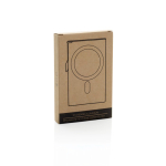 Porte-cartes magnétique en aluminium pour téléphone avec blocage RFID couleur argenté deuxième vue avec boîte