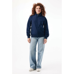 Veste urbaine unisexe avec zip et doublure 95 g/m² Iqoniq Odin couleur bleu marine cinquième vue avec modèle