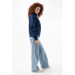 Veste urbaine unisexe avec zip et doublure 95 g/m² Iqoniq Odin couleur bleu marine