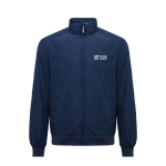 Veste urbaine unisexe avec zip et doublure 95 g/m² Iqoniq Odin couleur bleu marine avec zone d'impression