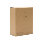 Boîte repas en acier inoxydable recyclé avec sangle élastique 750 ml couleur noir vue avec boîte