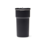 Tasse de voyage 450 ml en inox recyclé avec verres intégrés couleur noir deuxième vue