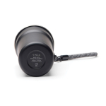 Tasse de voyage 450 ml en inox recyclé avec verres intégrés couleur noir cinquième vue