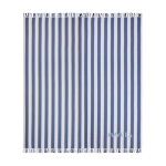 Serviette hammam familiale en coton recyclé 200 g/m² 180 x 180 cm couleur bleu vue avec logo