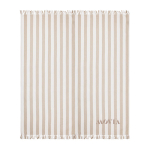 Serviette hammam familiale en coton recyclé 200 g/m² 180 x 180 cm couleur beige vue avec logo