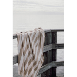 Serviette hammam familiale en coton recyclé 200 g/m² 180 x 180 cm couleur beige vue d'ambiance