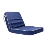 Chaise de plage portable pliable en polyester avec 6 inclinaisons couleur bleu marine troisième vue