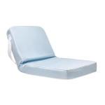 Chaise de plage portable pliable en polyester avec 6 inclinaisons couleur bleu ciel troisième vue
