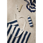 Sac de plage en coton recyclé avec bandoulières et anses 390 g/m² couleur bleu marine