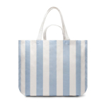 Sac de plage en coton recyclé avec bandoulières et anses 390 g/m² couleur bleu ciel