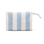 Pochette organisatrice en coton recyclé avec fermeture éclair 390 g/m² couleur bleu ciel