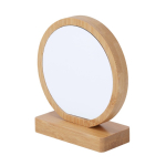 Plaque commémorative circulaire en bambou avec double aimant deuxième vue