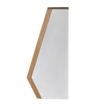 Plaque trophée avec base en bois et face avant en aluminium recyclé couleur naturel première vue