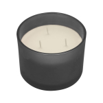 Bougie parfumée en pot de verre à trois mèches, plusieurs parfums couleur noir première vue