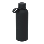 Gourde en acier inoxydable avec anse en silicone 750 ml couleur noir première vue