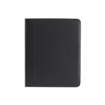 Pochette A4 zippée avec compartiments en cuir synthétique couleur noir première vue