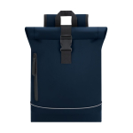 Sac à dos roll-top avec bande réfléchissante et fermeture à boucle 15” couleur bleu marine première vue