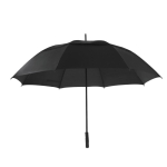 Parapluie de golf avec housse et baleines en fibre de verre Ø 130 cm couleur noir première vue