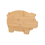 Planche à découper en bambou avec motif cochon et accroche deuxième vue