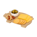 Planche à découper en bambou avec motif cochon et accroche  troisième vue