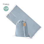 Sac à dos à cordons avec paréo pliable en coton recyclé 170 g/m²