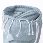 Sac à dos à cordons avec paréo pliable en coton recyclé 170 g/m² cinquième vue