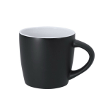 Tasse en céramique avec finition noire mate et intérieur coloré 350 ml couleur blanc première vue