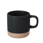 Tasse en céramique finition mate avec base non émaillée 350 ml couleur noir première vue