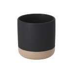 Tasse en céramique finition mate avec base non émaillée 350 ml couleur noir troisième vue