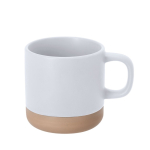 Tasse en céramique finition mate avec base non émaillée 350 ml couleur blanc première vue