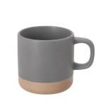 Tasse en céramique finition mate avec base non émaillée 350 ml couleur gris première vue