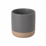 Tasse en céramique finition mate avec base non émaillée 350 ml couleur gris troisième vue