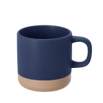Tasse en céramique finition mate avec base non émaillée 350 ml couleur bleu marine première vue