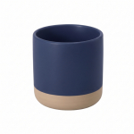 Tasse en céramique finition mate avec base non émaillée 350 ml couleur bleu marine troisième vue